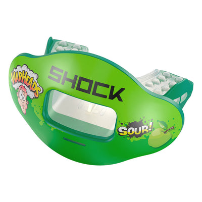 Shock Doctor Warheads Max AirFlow Football Mouthguard - Sour Green Apple - Front Angle View