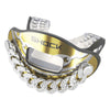 Shock Doctor 3D Ice Chain Max AirFlow Football Mouthguard - Gold - Front Angle View