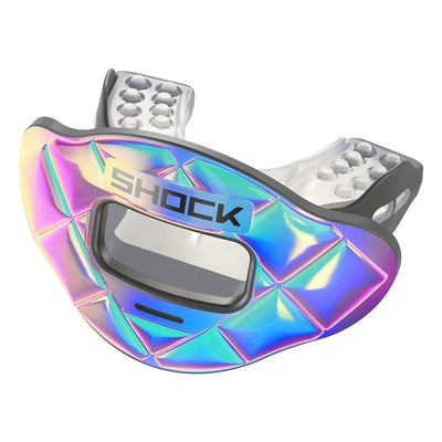 Shock Doctor 3D Iridescent Max AirFlow Football Mouthguard - Front Angle View