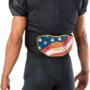 Shock Doctor Showtime Stars and Stripes Back Plate - On Model - Front View