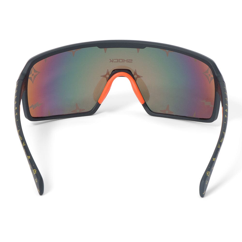 Shock Doctor Showtime Sunglasses - Black Frame & Orange Lenses - Back View