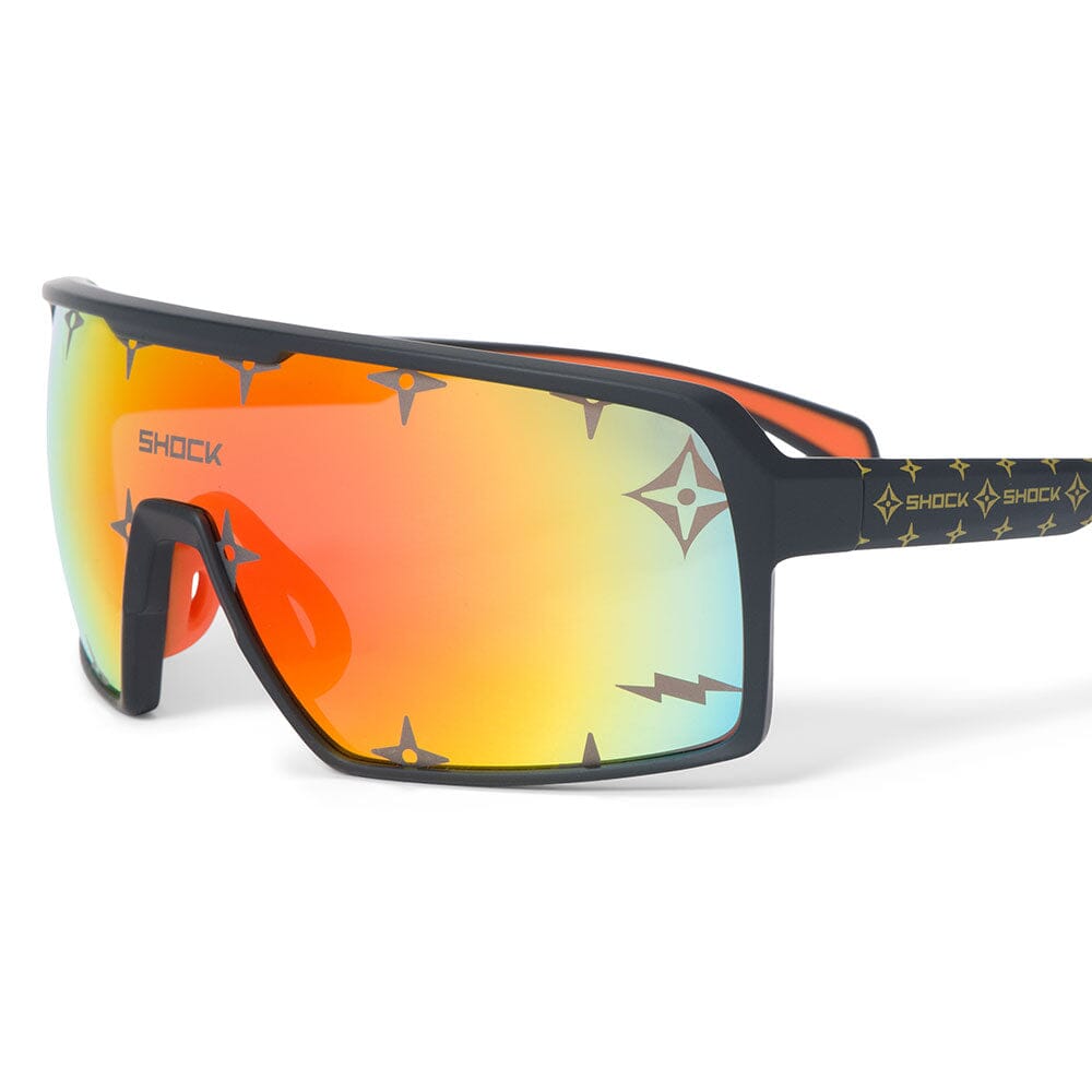 Shock Doctor Showtime Sunglasses - Black Frame & Orange Lenses - Detail View