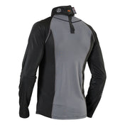 Shock Doctor Ultra Compression Hockey Long Sleeve Shirt With Integrated Neck Guard - Black - Back of Shirt