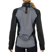 Shock Doctor Women's Ultra Compression Hockey Long Sleeve Shirt With Integrated Neck Guard - Black - On Model - Back View