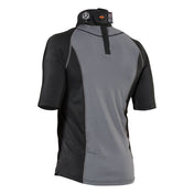 Shock Doctor Ultra Compression Hockey Short Sleeve Shirt With Integrated Neck Guard - Black - Back View