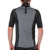 Shock Doctor Ultra Compression Hockey Short Sleeve Shirt With Integrated Neck Guard - Black - On Model - Back View