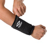 Shock Doctor Protective Hockey Wrist Guard - On Model - Athlete Pulling Guard Over Wrist