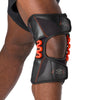 Shock Doctor NRG Knee Over Wrap with Stays with Spring Hinges - On Model  - Front View