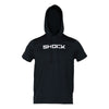 Shock Doctor Short Sleeve Performance Hoodie - Black  - Front of Hoodie