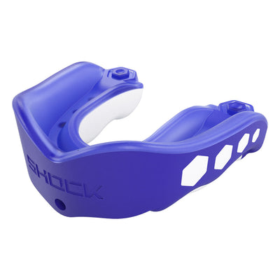 Shock Doctor Gel Max Flavor Fusion Mouthguard  - Blue Raspberry Flavor  - Front Angle View