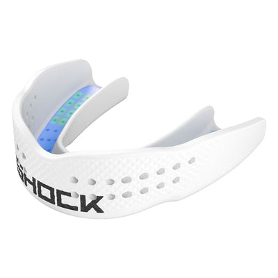 Shock Doctor Trash Talker Slim Fit White Mouthguard - Front Left Angle View