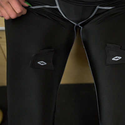 Detail Lifestyle Shot of Shock Doctor Women's Compression Hockey Pant With Pelvic Protector
