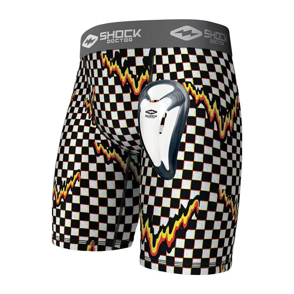 Core Double Compression Short With Bio-Flex Cup White L by Shock