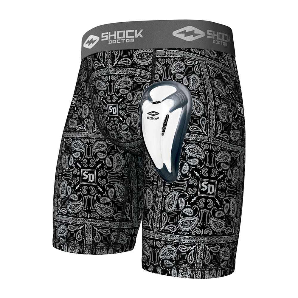 Shock Doctor Core Compression Shorts with Athletic Cup Pocket - Black