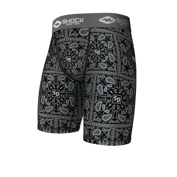 Paisley Black Core Compression Shorts | Shock Doctor