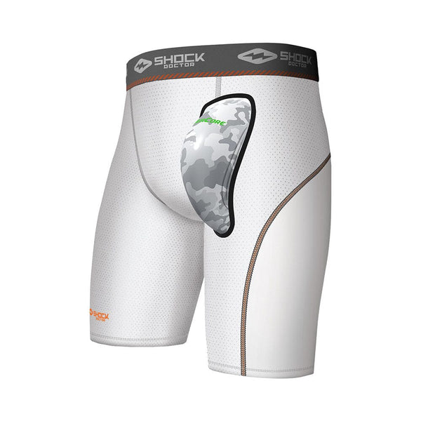  Shock Doctor Compression Shorts Cup Included - Athletic  Supporter Underwear with Pocket and Cup - Adult White : Clothing, Shoes &  Jewelry