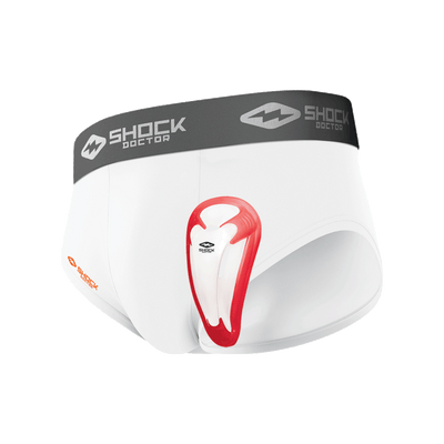 Shock Doctor Core Youth Brief w/ Bio-Flex Athletic Cup (Red)