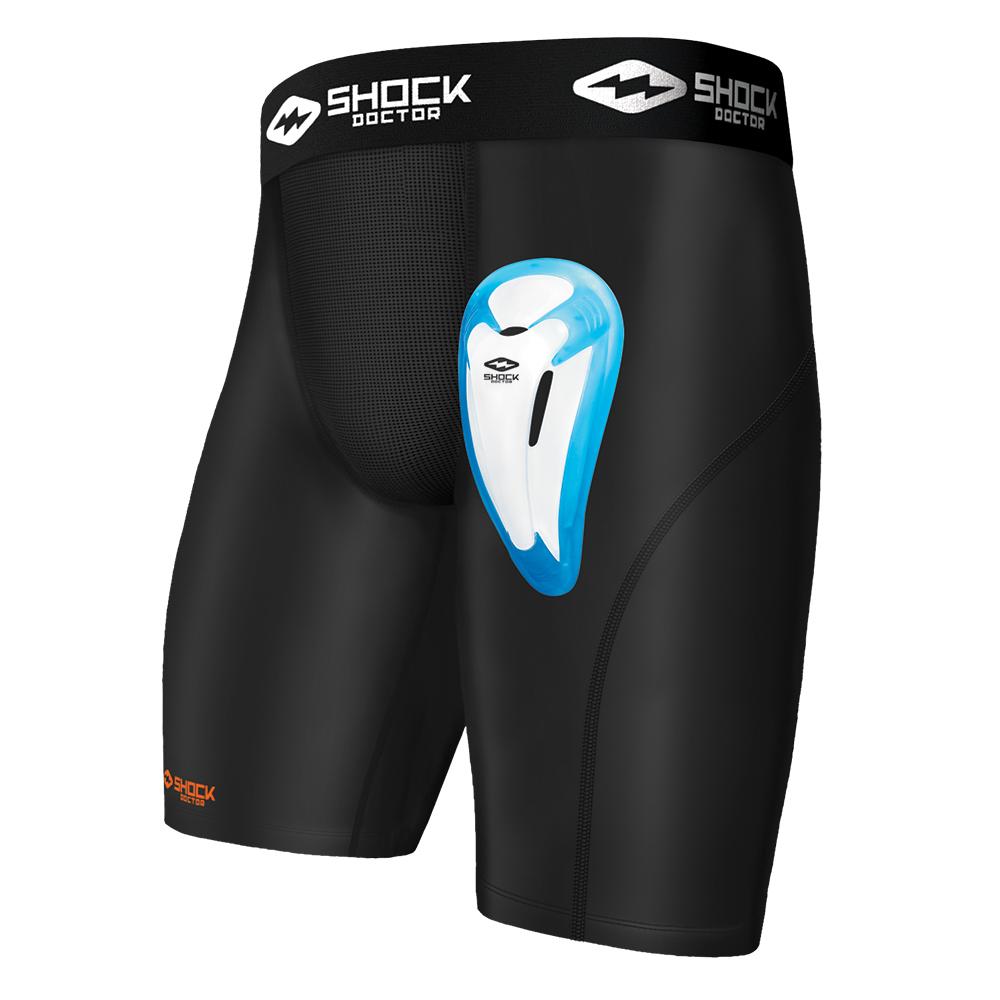 Shock Doctor Sport Compression Short with Pocket, White, Adult XL