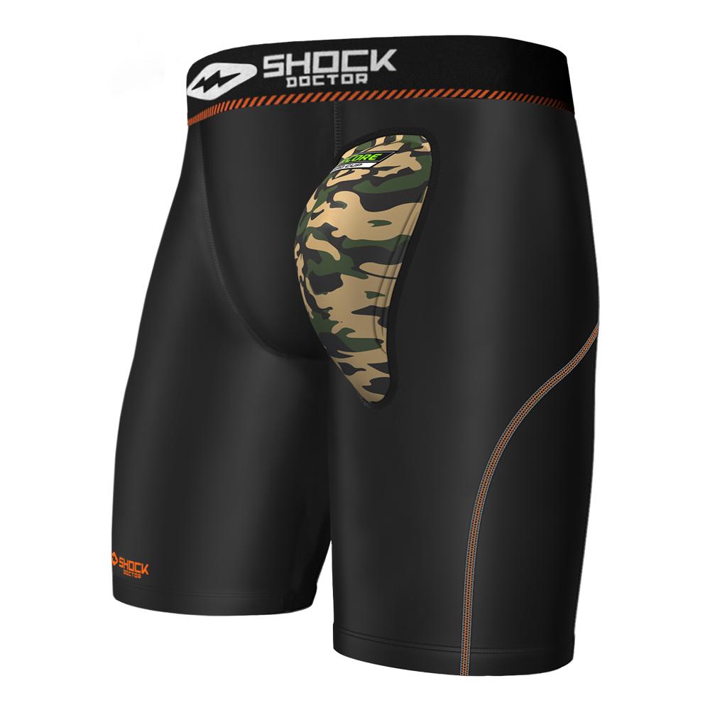 Shock Doctor Core Compression Shorts with Cup Pocket Youth – Brine