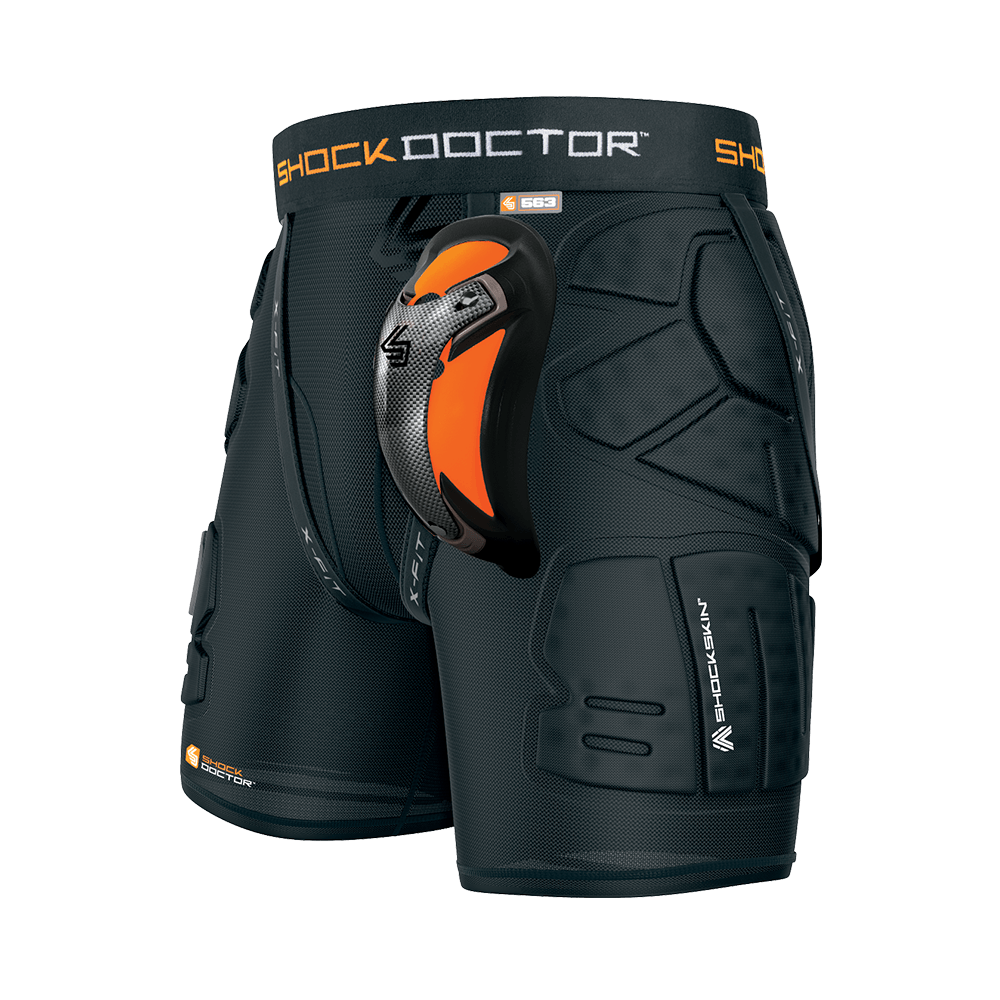 ShockSkin LAX Impact Shorts w/ Ultra Carbon Flex Cup | Shock Doctor